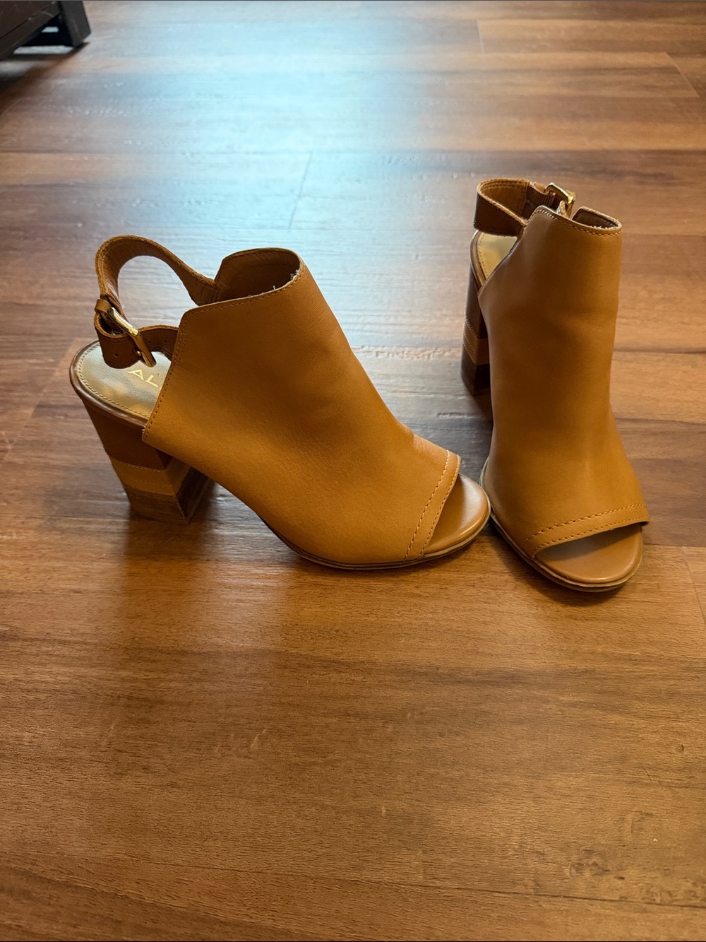 Aldo Tan Open-Toe Slingback Block Heel Sandals